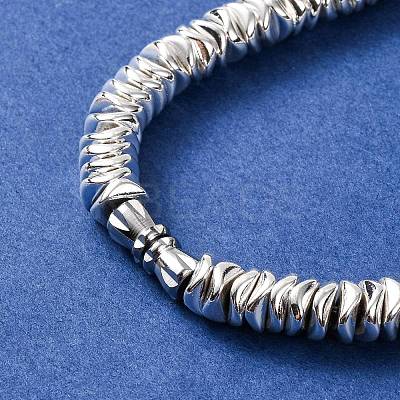 Synthetic Non-magnetic Hematite & Round Natural Lava Rock Beaded Necklaces NJEW-Q341-09-1