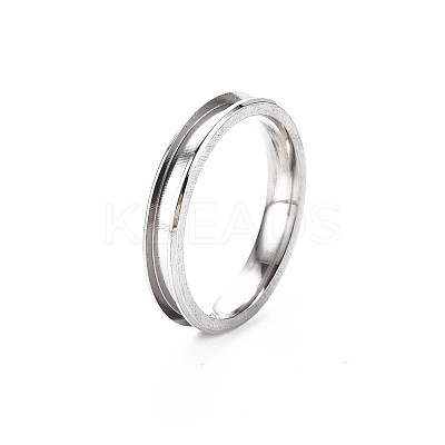 304 Stainless Steel Grooved Finger Ring Settings STAS-WH0039-01B-P-1