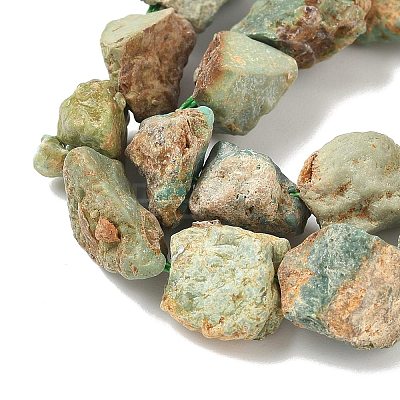 Raw Rough Natural HuBei Turquoise Beads Strands G-M453-D09-1