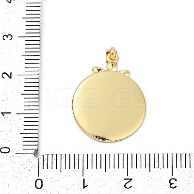 Brass Micro Pave Cubic Zirconia Pendants KK-U068-08G-02-1