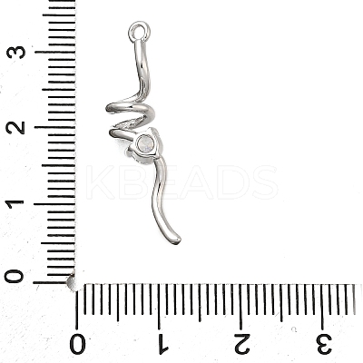 Brass with Cubic Zirconia Pendants LS-KK-Q048-02P-1
