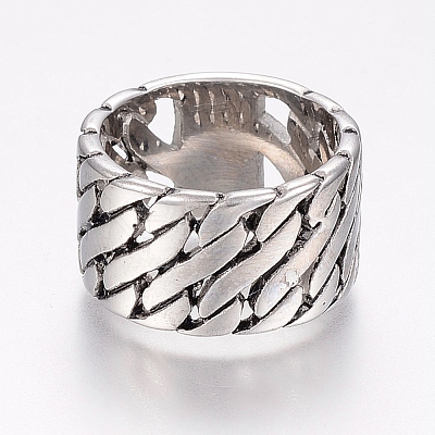 304 Stainless Steel Finger Rings RJEW-G091-13-1