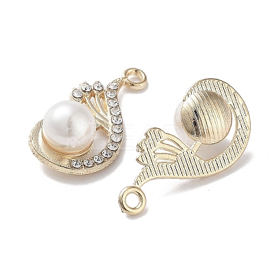 ABS Imitation Pearl Bead Pendants FIND-C042-02G-1