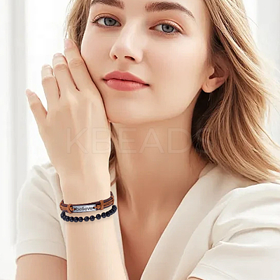 13Pcs 5 Styles PU Imitation Leather Braided Bracelets for Women Men BJEW-CL0001-22-1