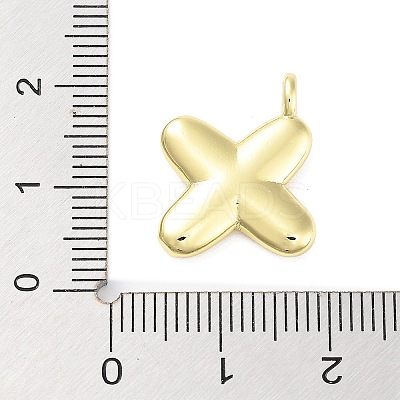 Rack Plating Brass Balloon Letter Pendants KK-C050-01G-X-1