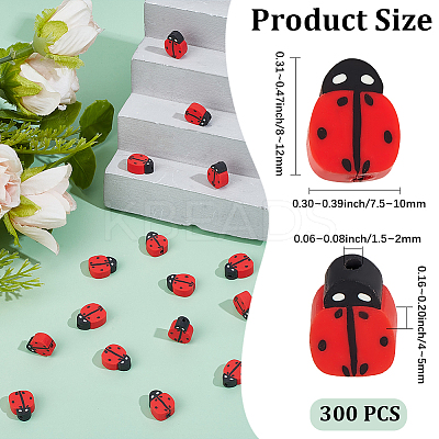300Pcs Handmade Polymer Clay Bead CLAY-PA0001-45-1