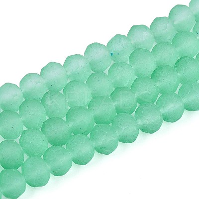 Baking Paint Frosted Glass Beads Strands FGLA-N003-6mm-03-1