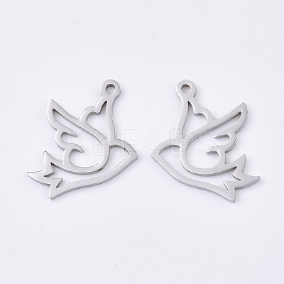 Tarnish Resistant 201 Stainless Steel Pendants STAS-T045-43P-1