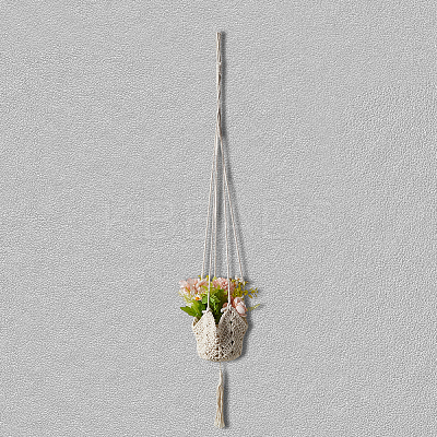Polyester Weaving Flower Pots Net Pocket AJEW-WH20067-078-1