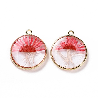 Transparent Clear Epoxy Resin Pendants LS-RESI-L036-08G-01-1