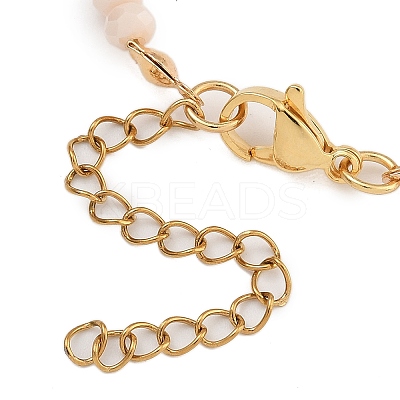 Glass & Brass Beads Bracelets for Women Girl BJEW-TA00547-1
