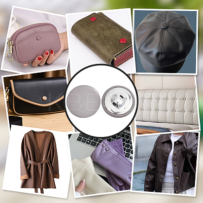 30Pcs Imitation Leather Snap Bottons BUTT-NB0001-90D-1