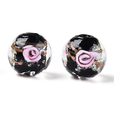Luminous Handmade Gold Sand Lampwork Beads LAMP-T021-03L-1