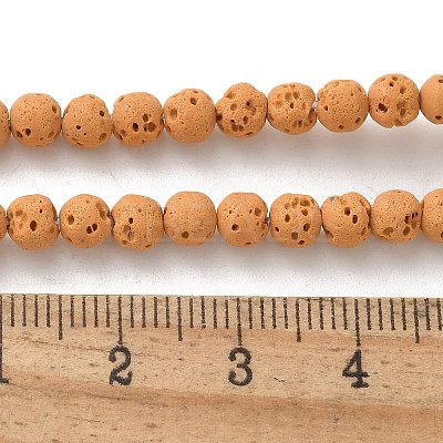 Synthetic Lava Rock Dyed Beads Strands G-H311-08D-09-1
