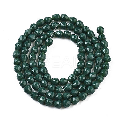 Opaque Solid Color Glass Beads Strands GLAA-N045-002-A11-1