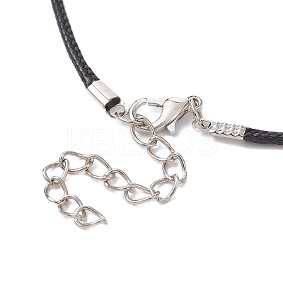 Alloy Sword Pendant Necklace with Waxed Cords NJEW-JN04473-1
