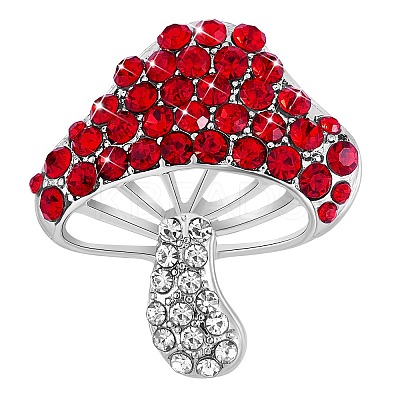 Cubic Zirconia Mushroom Brooch JBR102H-1