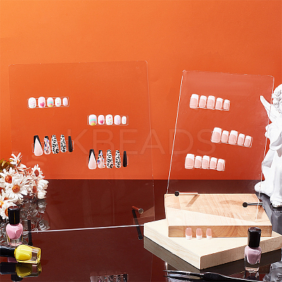 2 Set 2 Style Transparent Acrylic Wearing Armor Display Board DIY-FG0005-37-1