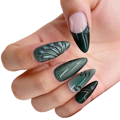 1 Bag ABS Plastic Press On False Nails MRMJ-CP0001-60-1