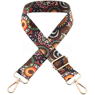 Flower Pattern Nylon Canvas Handbag Webbing Bag Straps PW-WG5C768-05-1