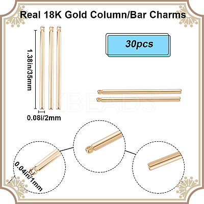 30Pcs Brass Pendants KK-BBC0008-35-1