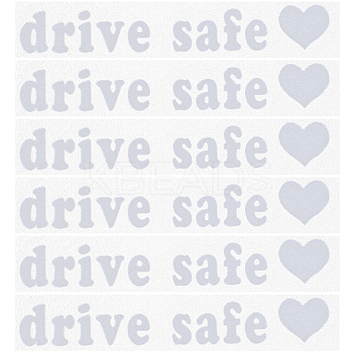 Laser PVC Drive Safe Self Adhesive Car Stickers STIC-WH0013-09A-1