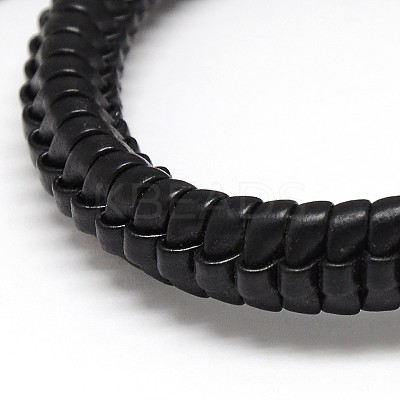 Trendy Unisex Casual Style Leather Wrapped PU Leather Bracelets BJEW-L308-14-1