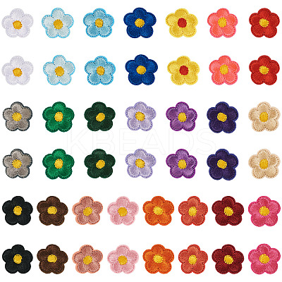 66 Pcs Flower Embroidery Cloth Iron On/Sew On Patches DIY-TA0013-05-1
