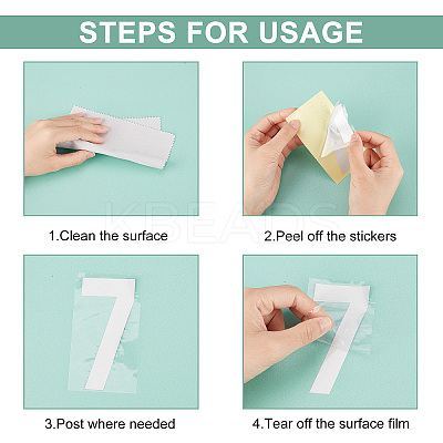 4 Sets 4 Colors PVC Self-adhesive Reflective Mailbox Stickers DIY-CN0002-26-1