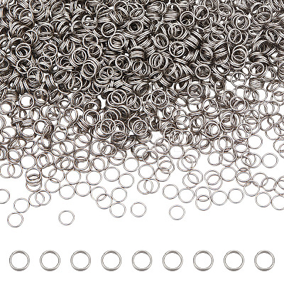 1500Pcs 304 Stainless Steel Split Rings STAS-ME0002-57-1