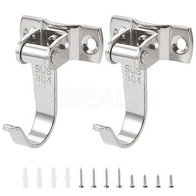 2 Sets Stainless Steel Hook Hangers STAS-HP0001-01B-1