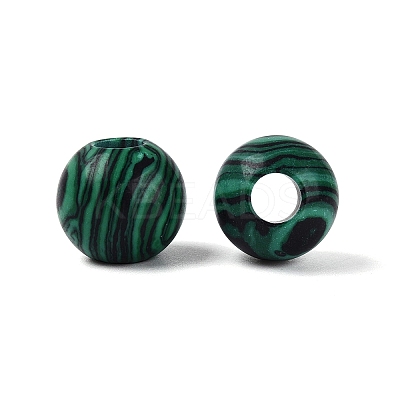 Synthetic Malachite European Beads G-Q602-09B-06-1