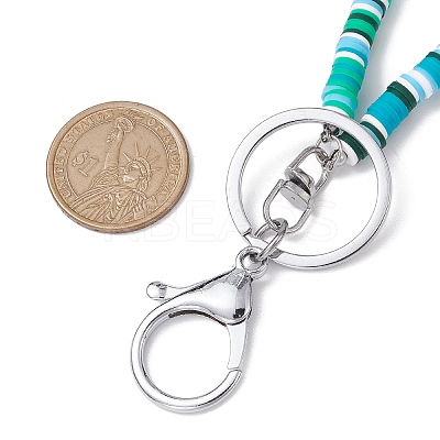 Handmade Polymer Clay ID Card Neck Strap Card Holder HJEW-JM02508-1