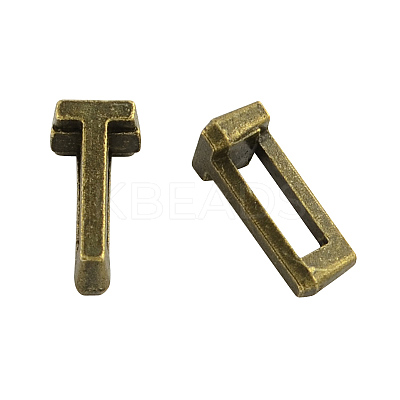 Tibetan Style Alloy Letter Slide Charms TIBEB-Q055-20AB-NR-1