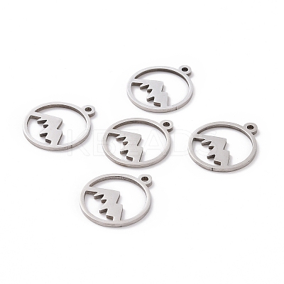 Non-Tarnish 201 Stainless Steel Laser Cut Pendants LS-STAS-S105-T901-1S-1