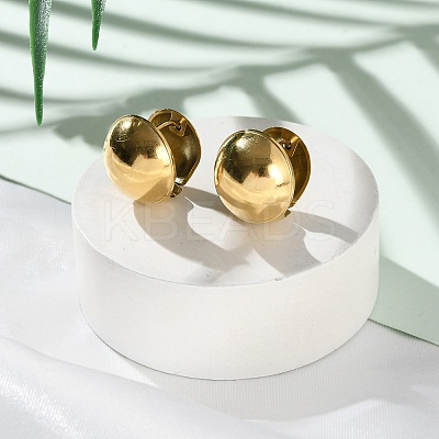 Ion Plating(IP) 304 Stainless Steel Hoop Earrings EJEW-C124-01E-G-1