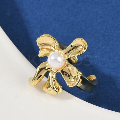 Brass Cuff Rings for Women RJEW-F182-06G-1