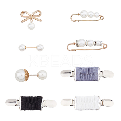 8Pcs 8 Style Zinc Alloy Kilt Pin Brooches AJEW-FH0004-37-1