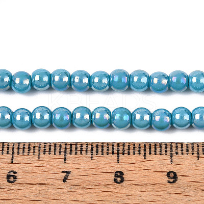 Electroplate Opaque Glass Beads Strands GLAA-T032-P4mm-AB13-A-1