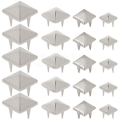 200Pcs 4 Styles Iron Studs Rivets IFIN-GF0001-54P-1