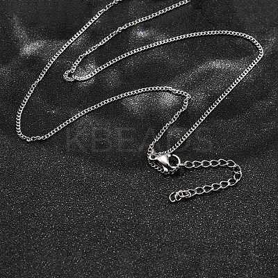 201 Stainless Steel Twisted Chain Necklaces NJEW-R023-09P-1