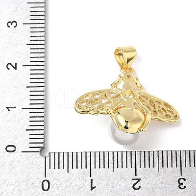 Brass Cubic Zirconia Pendants LS-KK-L253-01G-1