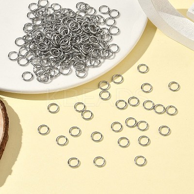 Tarnish Resistant 304 Stainless Steel Open Jump Rings X-STAS-Q186-02-7x1mm-1