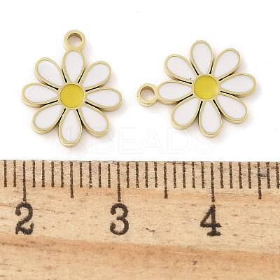 Ion Plating(IP) 304 Stainless Steel Enamel Charms STAS-U032-04G-1