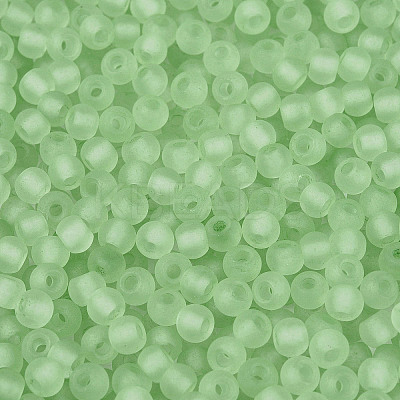 FGB Frosted Transparent Glass Seed Beads SEED-N013-02A-08-1