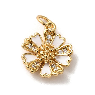 Brass Micro Pave Cubic Zirconia Pendants LS-KK-K358-01B-G-1