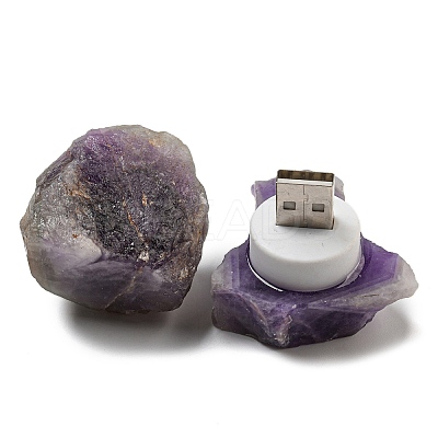 Nuggets Natural Amethyst USB Night Light G-Q170-02H-1