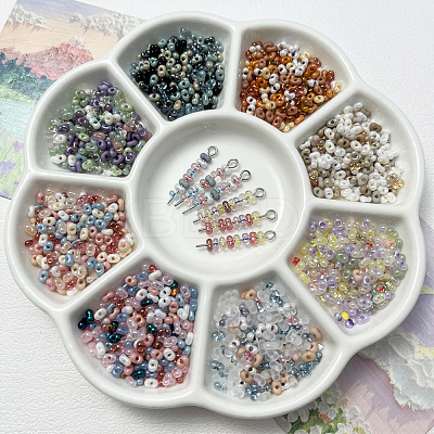 Transparent Glass Seed Beads FIND-U017-18D-1