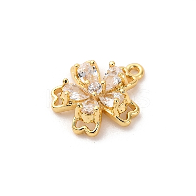 Brass Micro Pave Cubic Zirconia Charms LS-KK-D371-04B-G-1