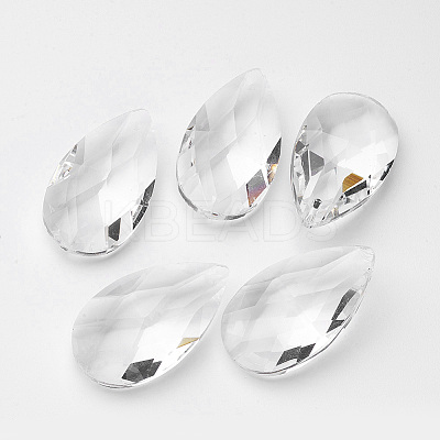 Faceted Teardrop Glass Pendants LS-GLAA-R149-01-1